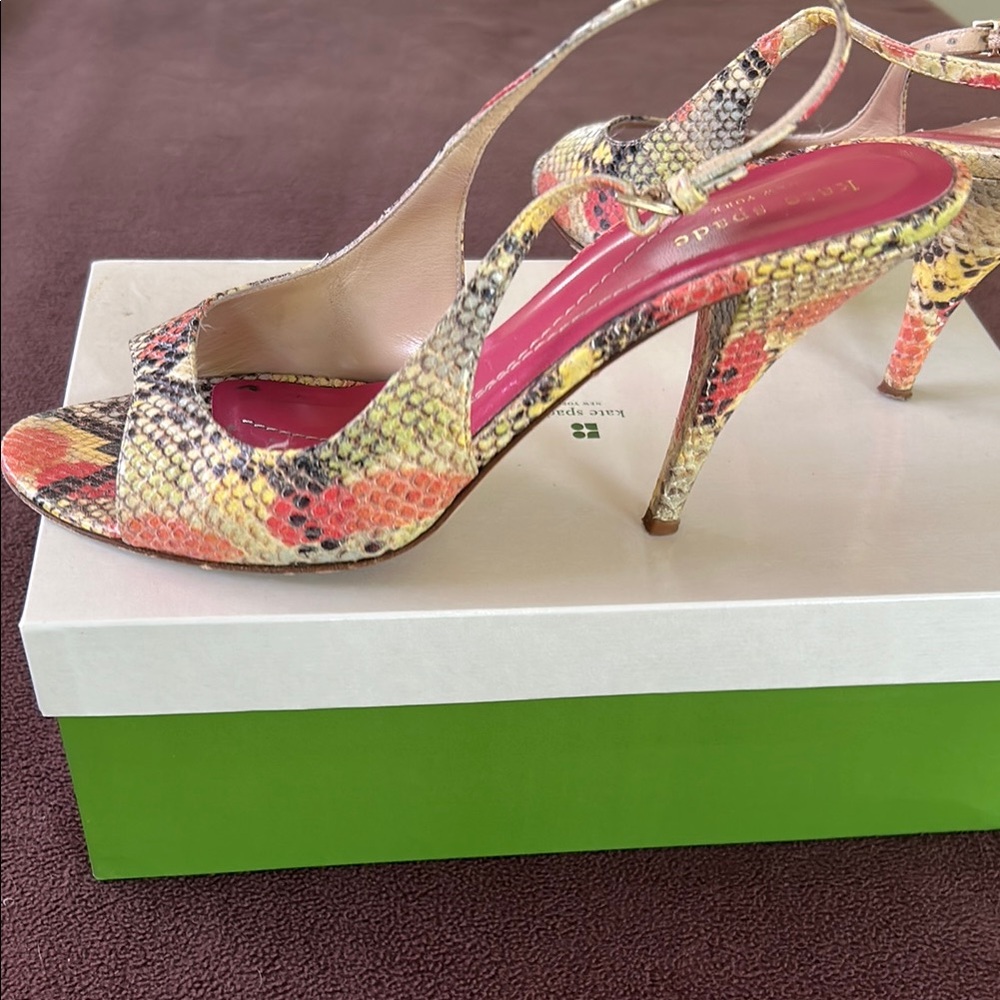 Kate Spade Women's Multicolor Python Slingback He… - image 2